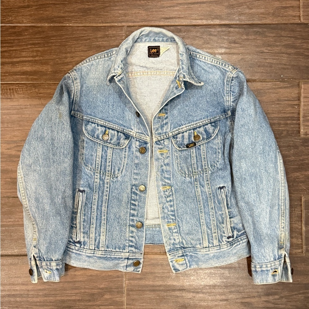 Vintage Lee Riders Blue Denim Trucker Jean Jacket W 18
